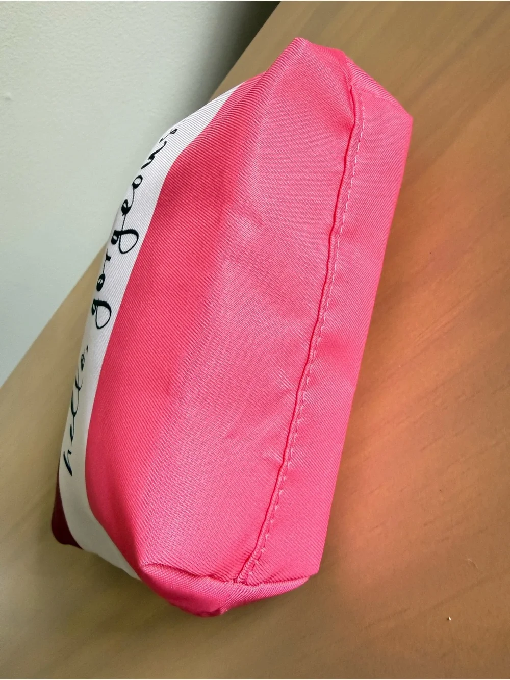Clinique x Kate Spade Cosmetics Makeup Bag Pink White NEW